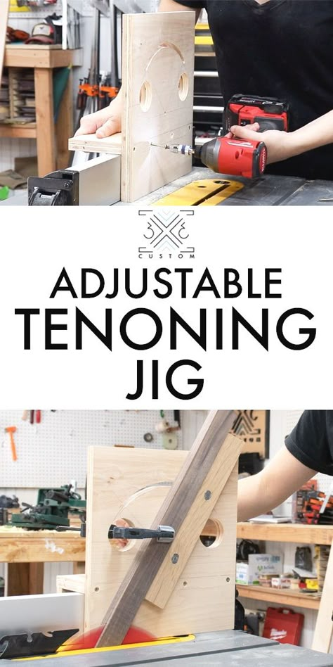 Tenon Jig, Woodworking Jigsaw, Table Saw Jigs, Wood Carving For Beginners, Woodworking Jig, Serra Circular, Woodworking Toys, Wood Shop Projects, Woodworking Hand Tools