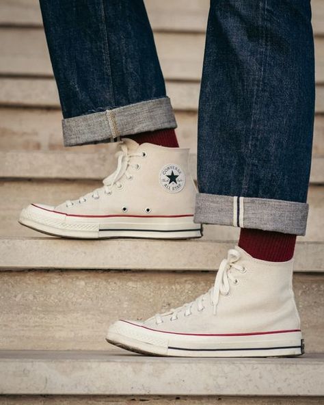 Converse Parchment, Rugged Menswear, Saranda Albania, Converse Shoes Men, Chuck Taylor 70s, Converse 70, Converse 70s, Chuck 70s, Sneakers Converse