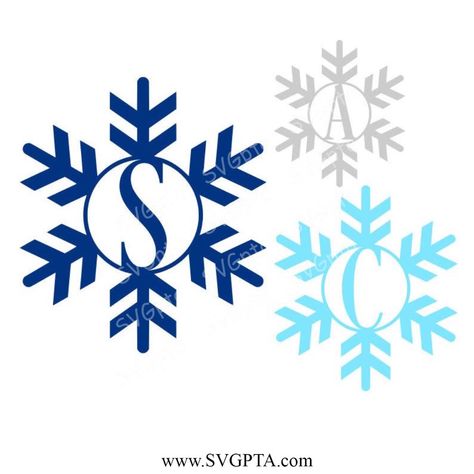 Snowflake Monogram, Snowflake Svg, Letters Alphabet, Letter C, Monogram Frame, Monogram Svg, Svg Free, Fonts Alphabet, Free Svg