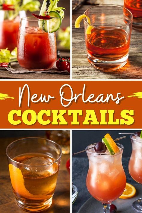 Known for its music, cuisine, and the ever-popular Mardi Gras parade, these New Orleans cocktails are just as bright and fun as The Big Easy itself. New Orleans Cocktails, New Orleans Drinks, Mardi Gras Drinks, New Orleans Christmas, Famous Drinks, New Orleans Recipes, Famous Cocktails, Pickled Okra, Batch Cocktails