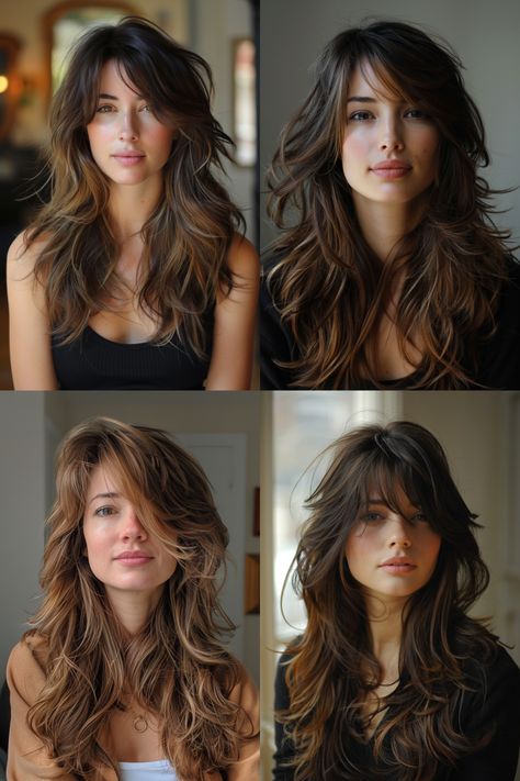 Haircut Thick Wavy Hair, Long Shag Haircut, Thick Hair Cuts, Thick Wavy Hair, Beautiful Gray Hair, Low Maintenance Hair, Haircuts For Wavy Hair, Long Layered Haircuts, Hair Styles 2017