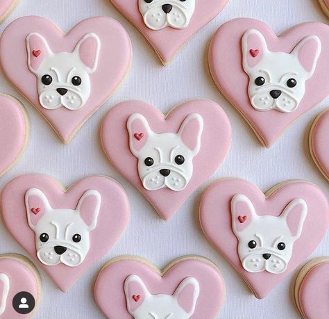 Bulldog Cookies, Bulldog Cake, Cookie Recipes Decorating, Dog Themed Birthday Party, Coffee Treats, Iced Sugar Cookies, Cat Cookies, Dog Cakes, Oh My Goodness