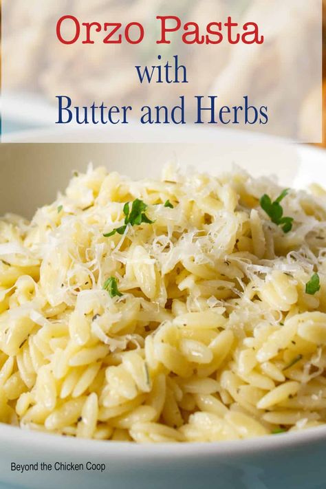 Orzo Side Dish, Orzo Side, Orzo Recipes Side, Pasta With Butter, Creamy Orzo Pasta, Easy Orzo, Orzo Pasta Recipes, Orzo Dishes, Creamy Orzo