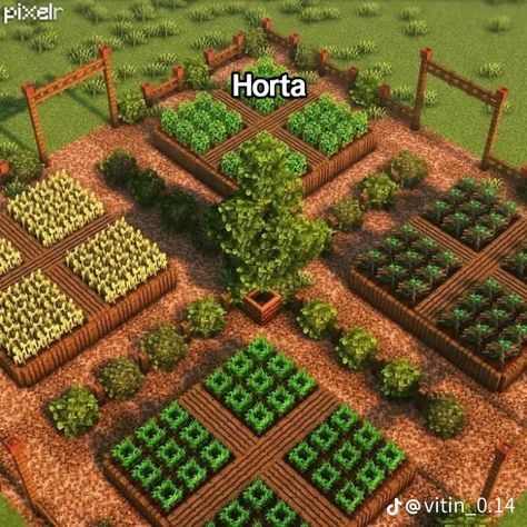 Mc Garden Ideas, Farming Ideas Minecraft, Minecraft Composter Design, Minecraft Moss Farm, Backyard Ideas Minecraft, Minecraft Sweet Berries Farm, Minecraft Bushes, Minecraft Building Ideas Garden, Mc Farm Ideas