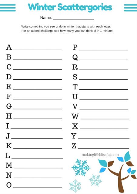 Free Printable Christmas Games for Kids-1 | Making Life Blissful Free Printable Christmas Games, Christmas Scattergories, New Year's Games, Printable Christmas Games, Christmas Games For Kids, Christmas Worksheets, Memory Games For Kids, Games Printable, Holiday Games