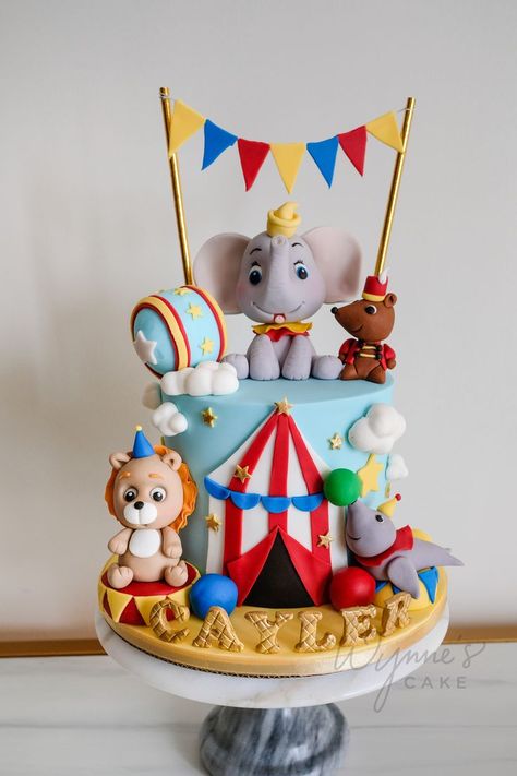 Carnival Themed Cakes, Circus Birthday Cake, Circus Theme Cakes, Carnival Birthday Party Theme, Circus Cake, Fondant Cake Designs, Carnival Theme, Birthday Cakes For Men, Carnival Themes