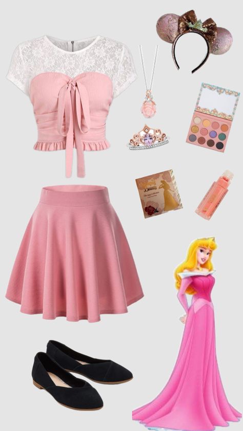 Aurora Disneybounding #disney #aurora #sleepingbeauty #disneybound #outfitinspo Aurora Disneybound, Disney Aurora, Modern Disney, Spring Summer Fashion, Sleeping Beauty, Aurora, Summer Fashion, Spring Summer, Halloween