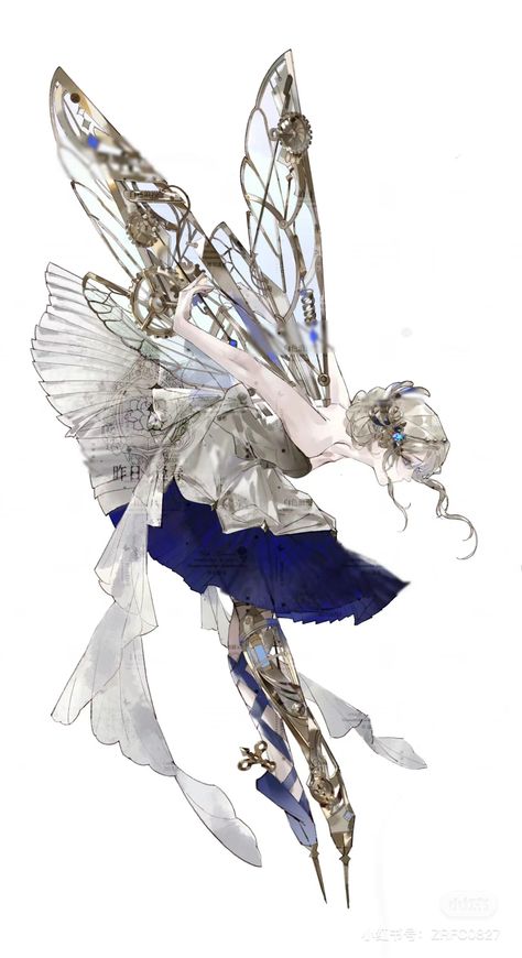 Godlike Character Designs, Angelic Character Design, Xiaohongshu Art, Wing Poses, Wings Reference, Personas Design, Accessories Design Sketch, Creature Ideas, Concept Art Drawing