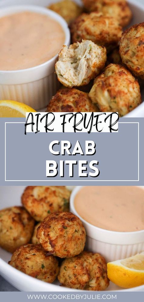 Crab Cake Balls, Crab Bites Recipe, Lump Crab Recipes, Crab Bites, Air Fryer Crab, Crab Appetizer, Lump Crab Meat, Crab Meat Recipes, Crab Dishes