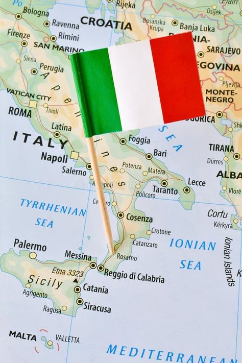 Photo about Italy paper flag pin on a map (series image). Image of geographical, geography, borders - 58660847 Italy Geography, South America Continent, Flags Europe, Italy Sunset, Europe Street, Paper Pin, Japan Flag, Map Paper, Rome City