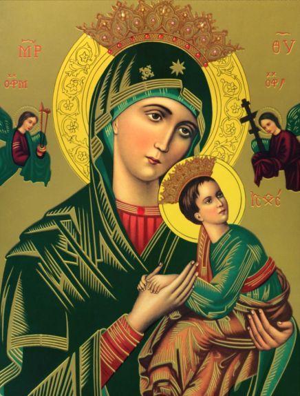 our mother of perpetual help images | Devotion to our Mother of Perpetual Help at St. John the Baptist ... Prayer For Financial Help, Images Of Mary, San Michele, Financial Help, St Therese, Blessed Mother Mary, The Virgin Mary, Mary And Jesus, Madonna And Child