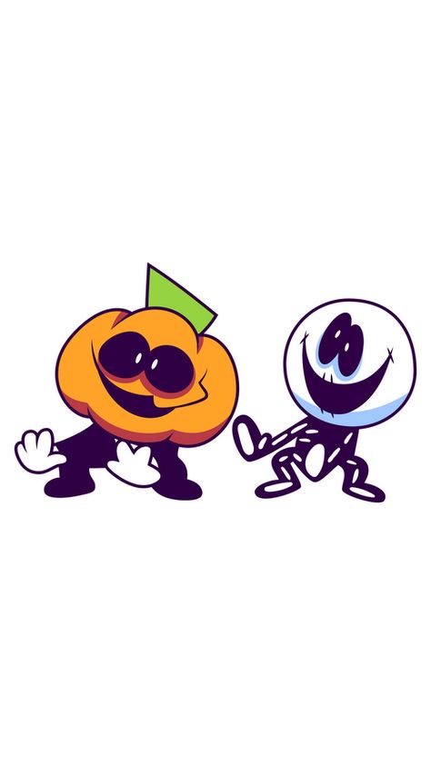 Pump and Skid are two children in Halloween costumes who are good friends. Skid wears a skeleton costume and Pump wears a pumpkin man costume. The cartoon sticker with Spooky Month Pump and Skid!. Skid And Pump Without Costume, Skid And Pump Spooky Month, Spooky Month Drawing, Pump And Skid Fanart, Skid And Pump Pfp, Spooky Month Wallpaper Sr Pelo, Skid And Pump Wallpaper, Spooky Month Fanart Skid And Pump, Pump And Skid