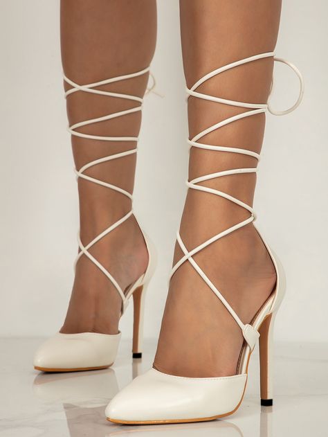 Matric Heels, Formal Heels For Women, Prom Shoes Closed Toe, Graduation Heels, White Strappy Heels, White Stilettos, Strapy Heels, Formal Heels, Beige Pumps