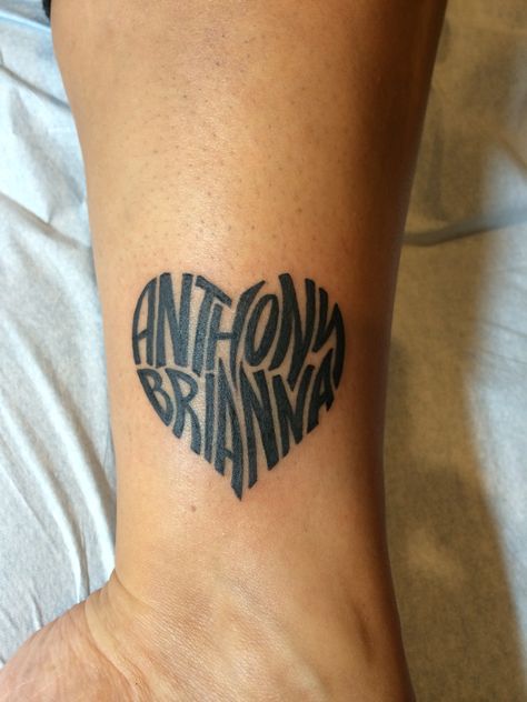 Spouse Name Tattoos, Tattoos Of Kids Names, Siblings Name Tattoo Ideas, Husbands Name Tattoo Ideas, Sibling Name Tattoos, Child Name Tattoo Ideas, Husband Name Tattoos For Women, Kids Name Tattoo Ideas Mothers, Kids Names Tattoos For Women