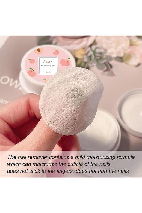 Nail Polish Remover Pads 48Pcs Nail Polish Remover Wipes Mild &amp; Skin Friendly Nail Wipes For colored nails,Nail Wipes Made All Natural Ingredients,Lint Free,Has a faint peach fragrance Peach Fragrance, Nail Polish Remover Pads, Nails Inspiration Spring, Fragrance Ad, Nail Remover, Polish Remover, Nail Polish Remover, Nails Nail, How To Do Nails