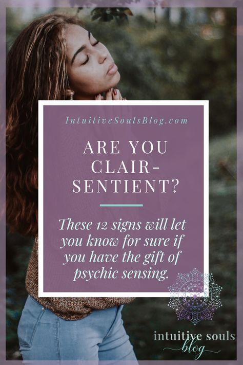 You may be clairsentient (have the gift of psychic sensing) if you've ever walked into a room and felt a vibe :) These 12 unmistakable signs will let you know for sure that clairsentience is one of your intuitive gifts. Especially number 5! #intuitivesoulsblog Clairsentience Signs, Shadow Work Spiritual, Psychic Development Learning, Psychic Intuition, Relaxation Meditation, Energy Healing Reiki, Healing Frequencies, Psychic Development, Psychic Mediums