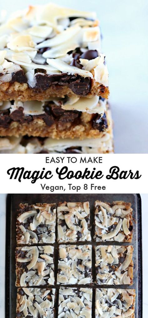 Healthy Vegan Dessert, Vegan Dessert Bars, Cheesecake Vegan, Magic Cookie Bars, Cookies Healthy, Vegan Cookies Recipes, Easy Vegan Dessert, Vegan Bar, Cake Vegan