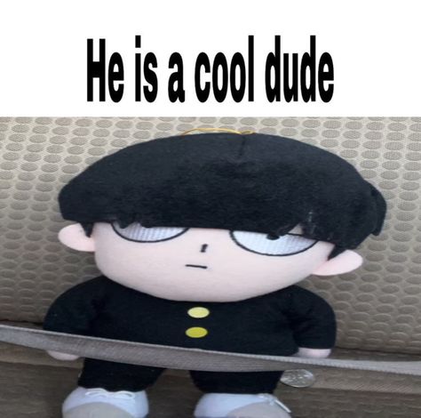 Mob Plushie Icon, Mob Physco 100 Funny, Mob Physco 100 Icons, Mob Fanart, Mob Plush, Shigeo Kageyama, Mob Physco 100, He Makes Me Happy, Anime Nerd