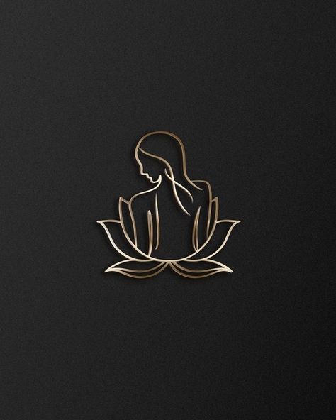 Med Spa Logo Design, Nutrition Logo Ideas, Gold Logo Branding, Font Canva Lettering, Spa Logo Design, Skin Logo, Pro Logo, Logo Online Shop, Lotus Logo