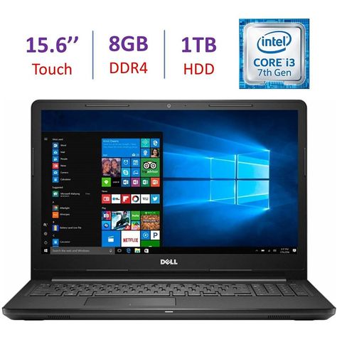 Dell Inspiron Touchscreen 15.6" HD Laptop PC, Intel Dual Core i3-7100U 2.4GHz, 8GB DDR4, 1TB HDD, DVD  /- RW, MaxxAudio, HDMI, Bluetooth, WIFI, Intel HD Graphics 620, Windows 10         >>> Find out more about the great product at the image link. (This is an affiliate link) #ComputersAccessories Laptop Store, Touchscreen Laptop, Amazon Electronics, Refurbished Laptops, Laptop Windows, Pc Portable, Best Laptops, New Laptops, Dell Inspiron