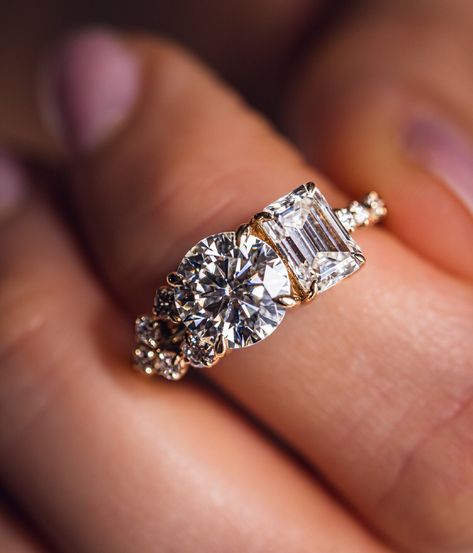 Lab Diamond Engagement Ring, Pave Engagement Ring, Moissanite Wedding Rings, Round Diamond Engagement Rings, Moissanite Jewelry, Stone Engagement Rings, Bridal Ring Set, Diamond Solitaire Rings, Diamond Cluster Ring