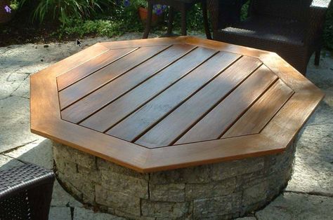 Fire Pit Covers, Fire Pit Table Top, Patio Plan, Cheap Fire Pit, Outside Fire Pits, Brick Fire Pit, Outdoor Fire Pit Designs, Fire Pit Ring, Fire Pit Landscaping