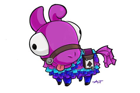 Fortnite Llama Drawing, Pal World Game, Fortnite Doodles, Fortnite Kawaii, Fortnite Tattoo, Fortnite Lama, Fortnite Drawings, Llama Drawing, Video Game Drawings