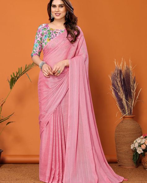 Baby pink saree