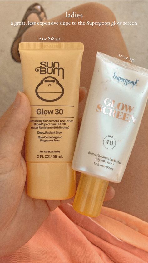 Glow Screen Sunscreen, Glow Screen Supergoop, Super Goop Glow Screen, Supergoop Glow Screen, Glow Screen, Skincare Wishlist, Brown Girls Makeup, Essential Oil Skin Care, Summer Wishlist