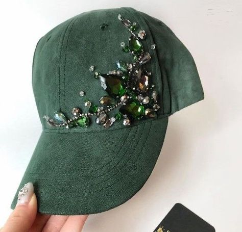 Embellished Baseball Caps, Wearing Long Skirts, Style A Long Skirt, Bone Bordado, Skirt For Fall, Dope Hats, Hand Beaded Embroidery, Luxury Hats, Diy Jacket