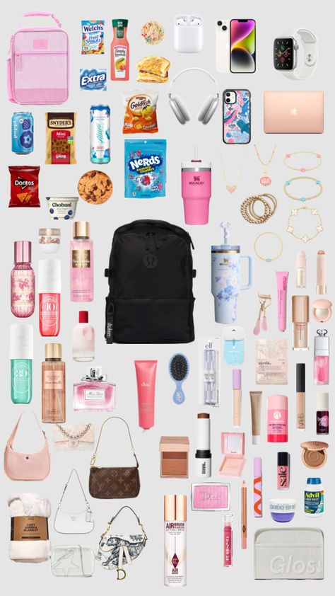 School necessities (argue with the wall) School Necessities, Girl Things, School Hacks, Essential Bag, The Wall, Must Haves, Wall, Quick Saves