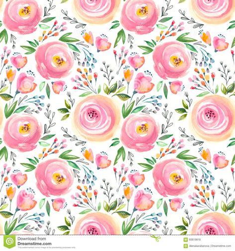 Watercolor Floral Pattern, Drawing Activities, Seamless Background, Watercolor Pattern, Watercolor Design, Watercolor Floral, Floral Wallpaper, Watercolor Flowers, Floral Watercolor