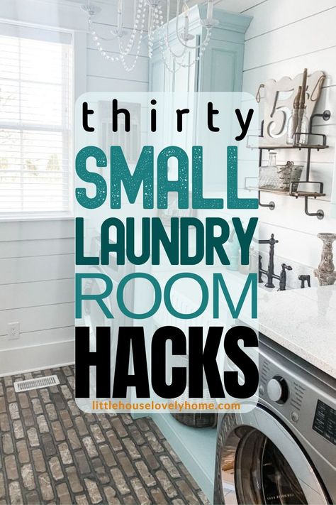 Revamp your laundry room with these 30 small yet swoon-worthy ideas! From space-saving solutions to stylish decor, get inspired to create your dream laundry space. Click now to explore more and follow us for endless home improvement ideas! Small Laundry Room Hacks, Tiny Laundry, Laundry Makeover, Laundry Room Hacks, Laundry Room Ideas Small Space, Small Laundry Room Makeover, Laundry Room Wallpaper, Tiny Laundry Rooms, Basement Laundry