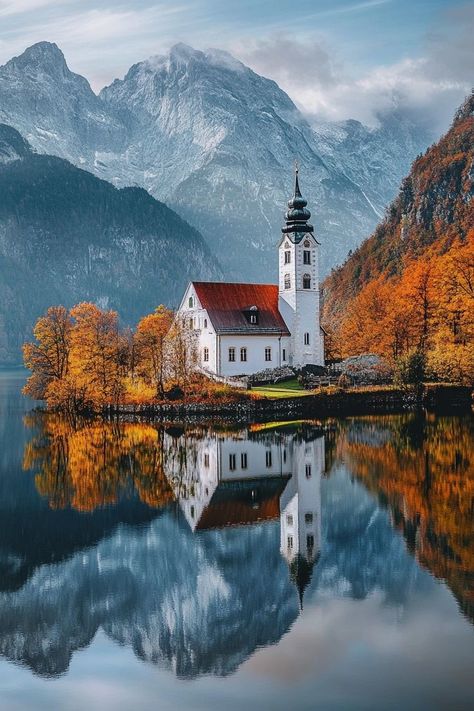 "Discover the enchanting autumn beauty of Bavaria! 🍂🏰 From colorful forests to picturesque villages, immerse yourself in the season’s charm in this German gem. 🍁🍺 #BavariaAutumn #FallInGermany #TravelBavaria" Germany Landscape, Legends Of The Fall, German Village, Scenery Photography, Beautiful Art Paintings, Country Church, Landscape Photography Nature, Autumn Scenery, Dream Travel Destinations