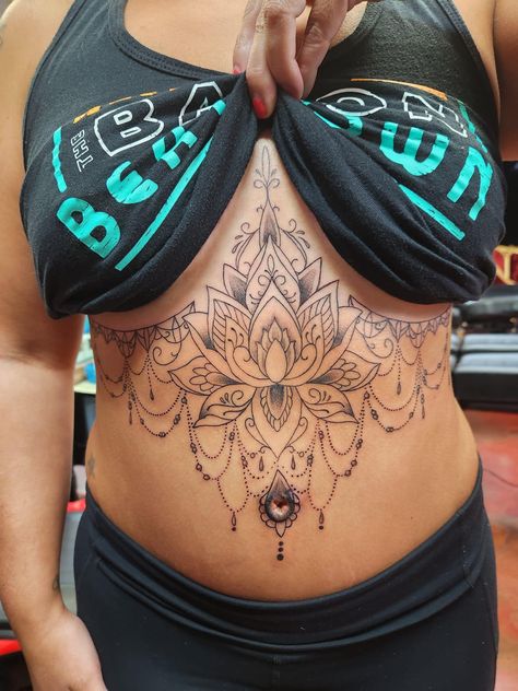 Under breast tattoo, scar cover, navel tattoo Tattoo Navel, Tattoo Scar Cover, Tattoo Scar, Scar Cover Up, Scar Tattoo, Tattoos Ideas, Tatting, Cover Up, Tattoos