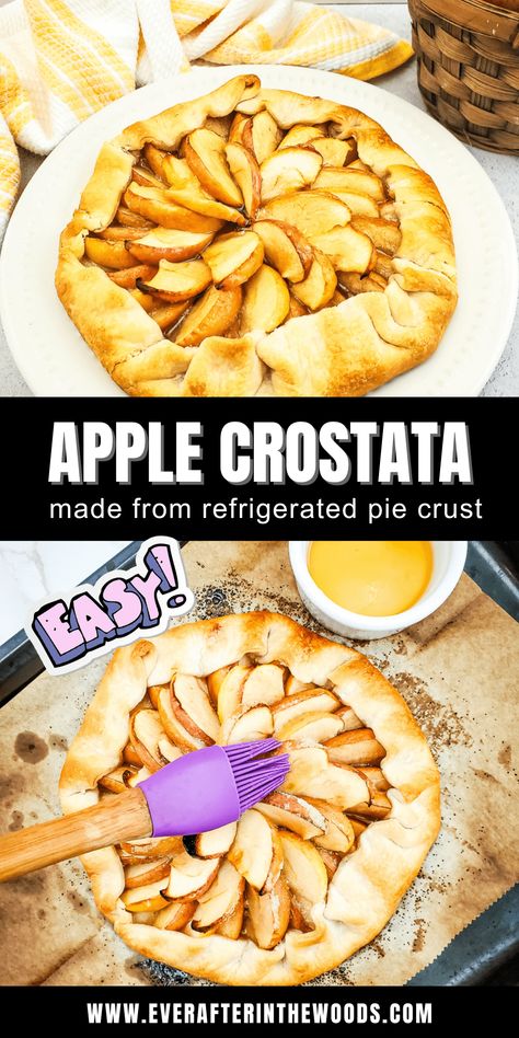 This beautiful apple crostata or tart is delicious, and simple to make with a pre-made pie crust base. Easy Apple Galette Recipe, Apple Crostata Recipe, Apple Galette Recipe, Apple Crostata, Rustic Tart, Ready Made Pie Crust, Crostata Recipe, Apple Galette, Classic Apple Pie