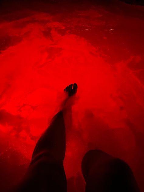 Red Energy Aesthetic, Red Shower Aesthetic, Red Pool Aesthetic, Red Water Aesthetic, Red Lust Aesthetic, Red Swimming Pool, Scorpio Lilith, Red Light Sauna Aesthetic, Grunge Pool Aesthetic