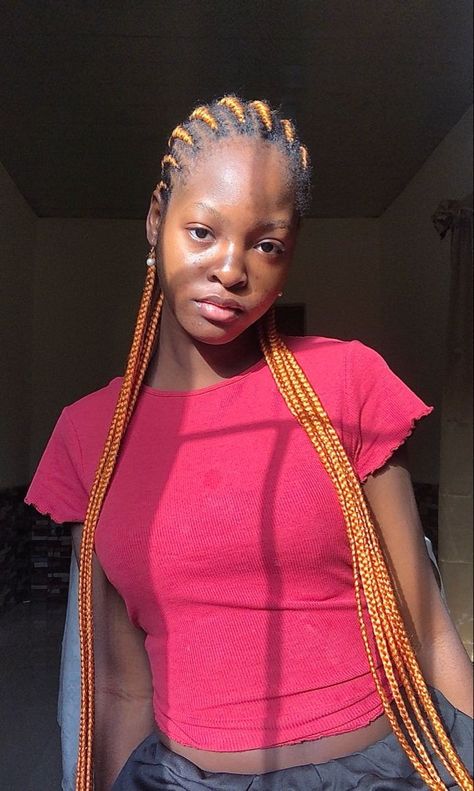 Red Shirt Aesthetic, Brown Cornrows, Cornrows Styles, Hairstyles Pictures, Braids Hairstyles Pictures, Box Braids Styling, Face Pictures, Shirt Aesthetic, Cornrows Braids