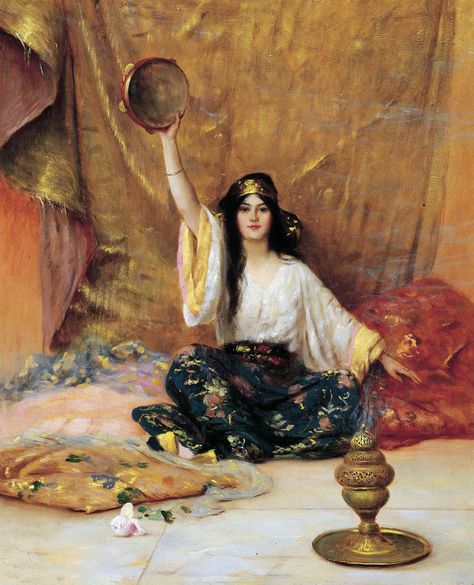 Egyptian Painting, Most Beautiful Paintings, Middle Eastern Art, Images D'art, Arabian Art, Music Painting, Islamic Artwork, Fire Art, Eastern Art