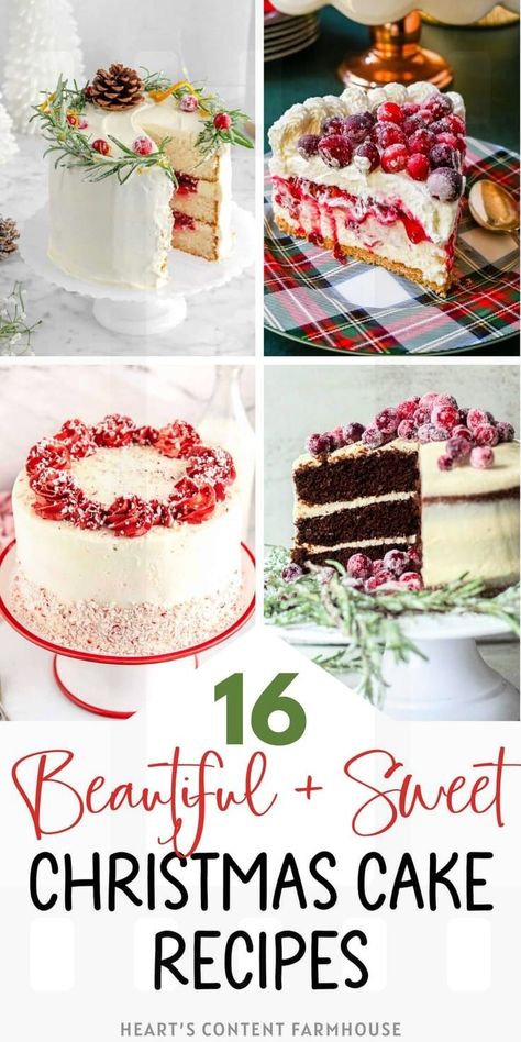 Explore 16 Christmas cake recipes that are so beautiful, you'll hesitate to slice into them! Perfect for adding a touch of elegance to your holiday celebrations. Beautiful Christmas Cake, Xmas Cake Recipes, Christmas Cake Recipe Traditional, Holiday Cakes Christmas, Chocolate Spice Cake, Christmas Desserts Cakes, Christmas Bundt Cake, Easy Christmas Cake Recipe, Traditional Christmas Cake