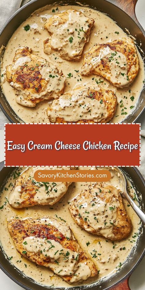 Need an effortless way to impress at dinner? Try this Easy Cream Cheese Chicken Recipe, which brings together simplicity and flavor for a remarkable light dinner. Save this recipe for those nights when you want something easy yet delicious—you’ll thank yourself later! Chicken Breast Easy Recipes Quick, Cream Cheese Chicken Instant Pot, Creamy Chicken Dinner Recipes, Chicken Recipes With Chicken Broth, Crockpot Chicken With Cream Of Chicken, Chicken Breast Recipes With Cream Cheese, Winter Dinner Recipes Chicken, Cream Cheese And Chicken Recipes, Fun Chicken Recipes