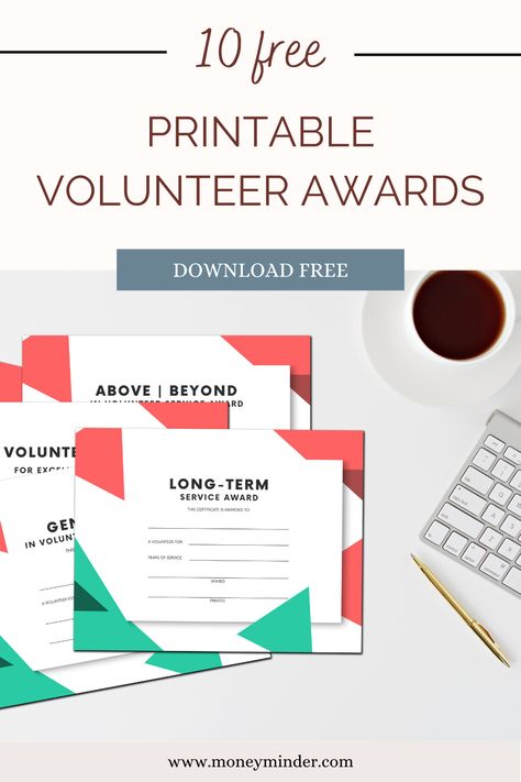 Volunteer Certificates Free Printable, Volunteer Awards Ideas, Funny Metaphors, Volunteer Appreciation Party, Volunteer Appreciation Week, National Volunteer Week, Volunteer Recognition, Church Volunteers, Free Printable Certificates