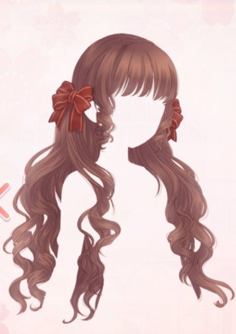 Long Wavy Anime Hair, Long Wavy Hair Drawing Reference, Anime Long Curly Hair, Long Wavy Hair Drawing, Curly Anime Hair, Wavy Hair Drawing Reference, Draw Wavy Hair, Long Hair Drawing, Brown Wavy Hair