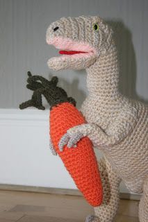 ^. .^ Soggy Wolfie ^. .^: Chicken the Crocheted Velociraptor Raptor Crochet Pattern Free, Velociraptor Jurassic Park, Crochet Dinosaurs, Crochet Dinosaur, Crochet Dragon, Painting Plastic, Crochet Patterns Amigurumi, Amigurumi Pattern, On Time