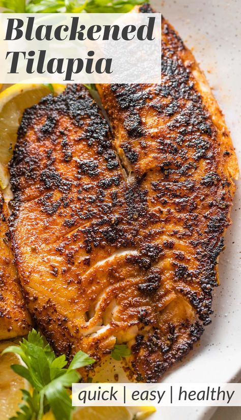 Tilapia Dinner Ideas, Easy Tilapia, Tilapia Dinner, Tilapia Recipes Healthy, Tilapia Recipes Easy, Blackened Tilapia, Baked Tilapia, Fish Dinner Recipes, Tilapia Recipes