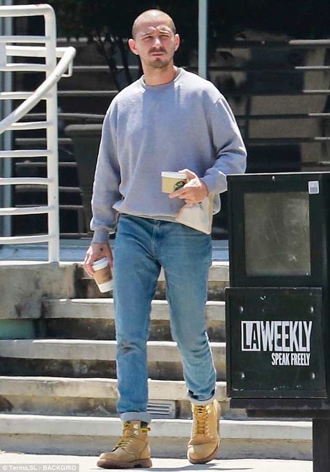 Shia Labeouf Style, Bae Style, Timberland Boots Outfit Mens, Skate Fits, Timberland Boots Outfit, Herren Style, Shia Labeouf, Dad Fashion, Mens Casual Dress Outfits