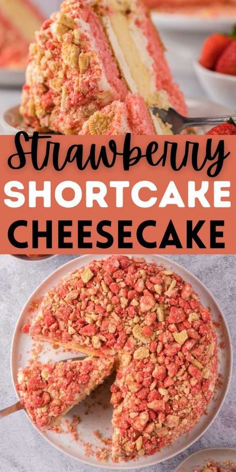 Aka Cupcakes, Strawberry Shortcake Cheesecake Recipe, Recipe For Strawberry Shortcake, Cake And Cheesecake, Holiday Deserts, Cupcakes Cheesecake, Strawberry Shortcake Cheesecake, Easy Strawberry Shortcake, Strawberry Shortcake Ice Cream