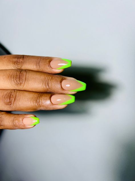 Green French Tips, Green French, French Tips, Green Nails, Nails Inspiration, Nails, Green, Quick Saves