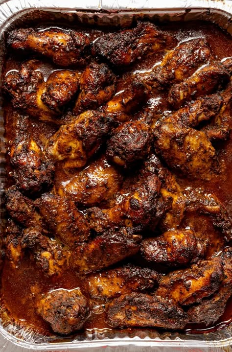 Savor the flavors of the Caribbean with these oven-baked Jamaican jerk chicken wings, brought to you by Orchids + Sweet Tea. Jamaican Jerk Chicken Wings, Chicken Recipe Oven, Baked Jerk Chicken, Jerk Chicken Wings, Jerk Chicken Recipe, Jamaican Jerk Chicken, Jamaican Dishes, Jamaican Jerk, Caribbean Cuisine