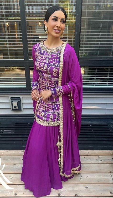 Purple Lengha, Simple Anarkali Suits, Bridesmaid Suits, Indian Lengha, Dupatta Style, Kurti Style, Ethnic Gown, Traditional Indian Dress, Punjabi Suit